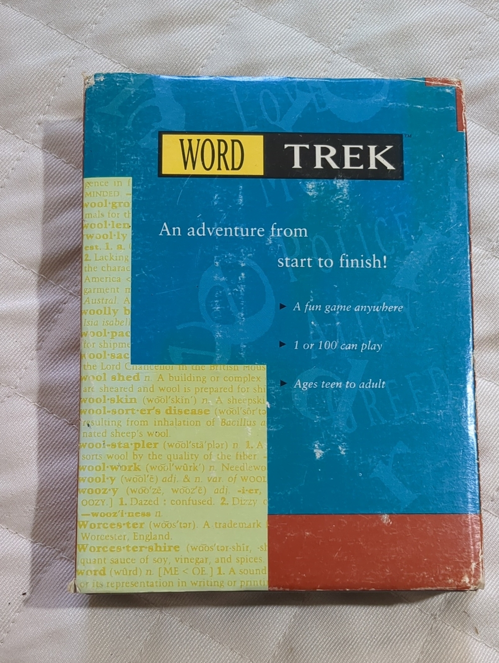 Vintage 1991 Word Trek Card Game Rex Games Lewis Carroll Collectible